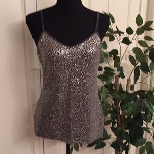 Express sequin tank top